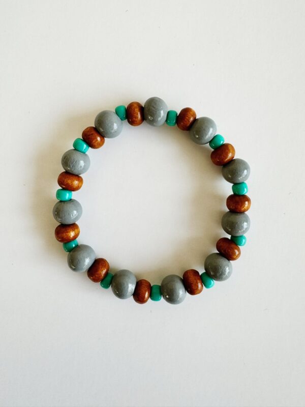 Armbandje groen/bruin