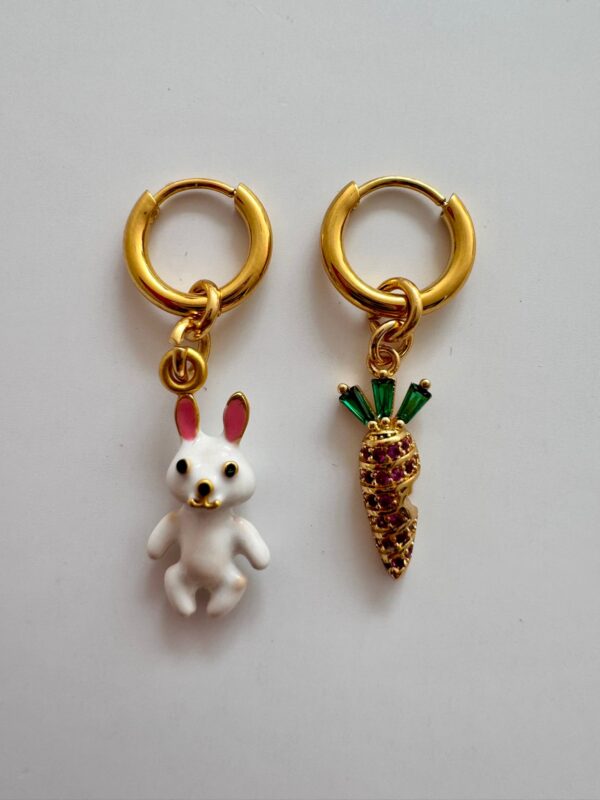 Oorbellen konijn/ wortel