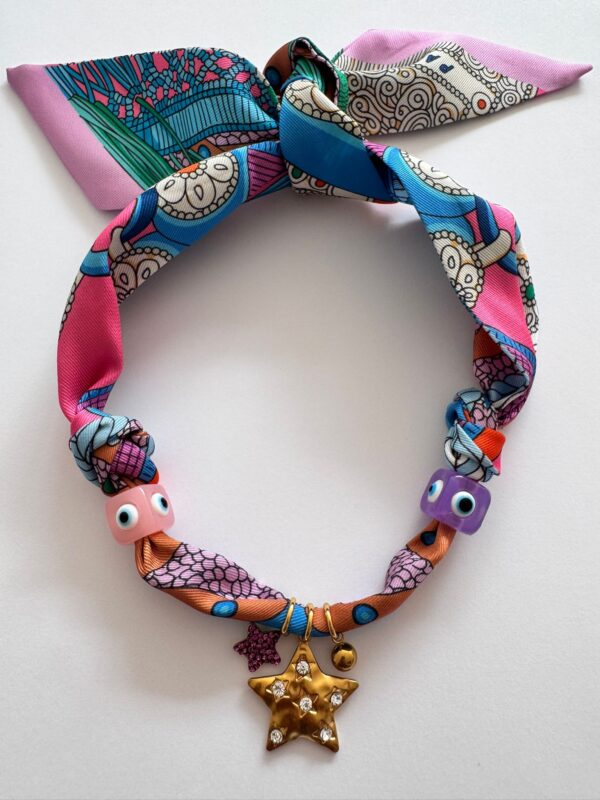 Bandana ketting roze